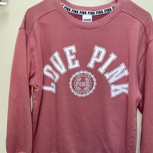 Pink comfy lounge crew neck sweatshirt
